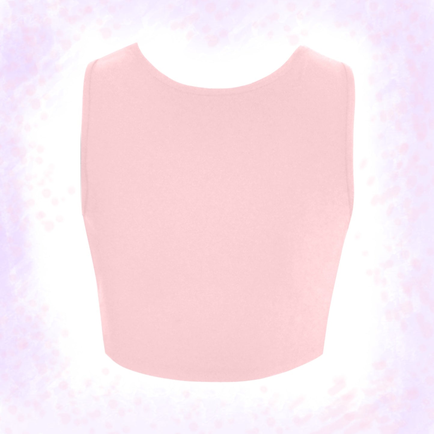 Yume Kawaii Strawberry Milk Pink Crop Top displayed on coloured background