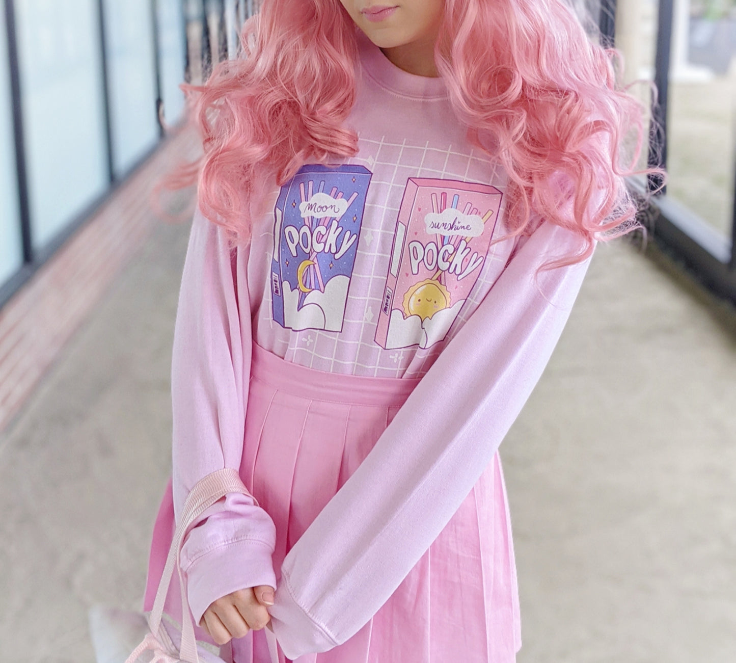 Yume Kawai Pocky Cute Sweatshirt Pastel Kawaii Meets Fairy Kei Fashion 833S