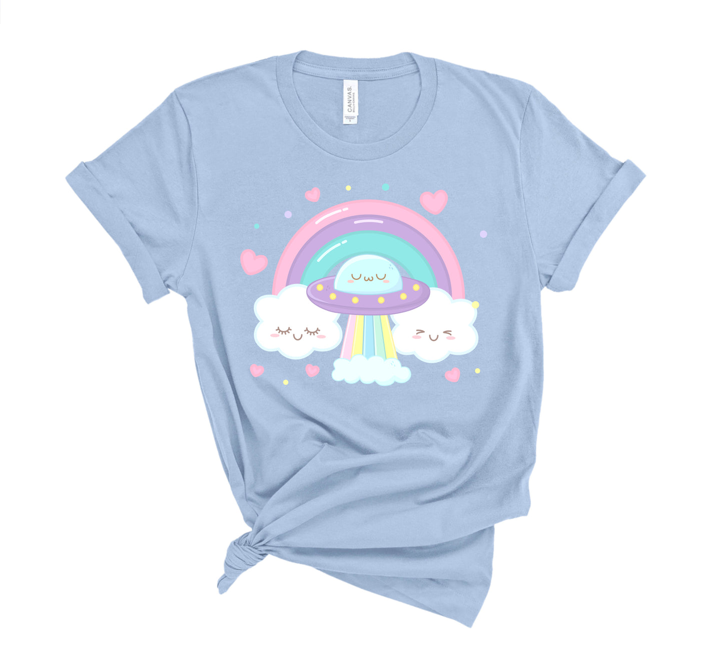 Kawaii Rainbow Space T Shirt Aesthetic Yume Kawaii Tee for Kawaii Girl 216T