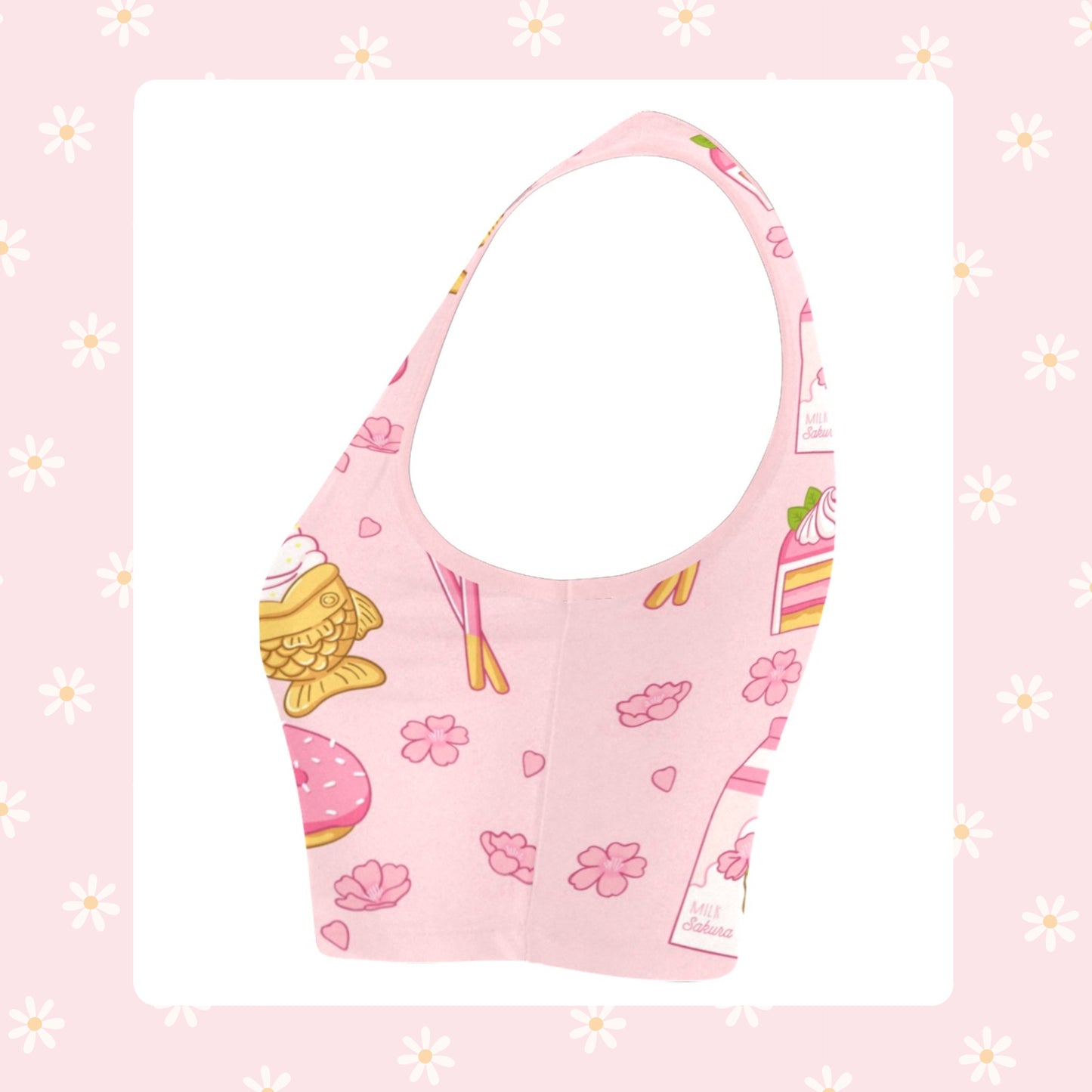 Kawaii Clothing Fairy Kei Crop Top Yume Kawaii Pink Sakura Crop Top Kawaii Outfit D2447697