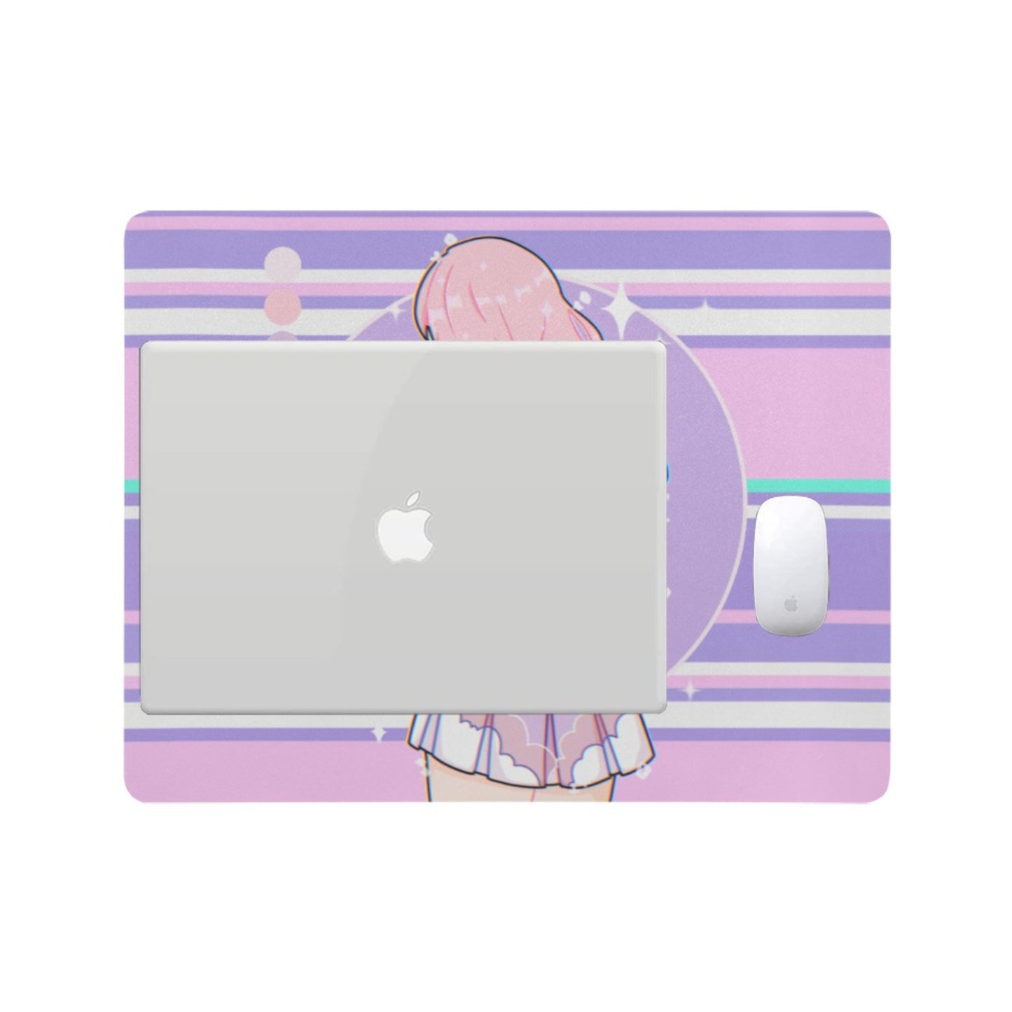 Cute and colorful desk mat perfect for kawaii-themed workspaces or gaming setups