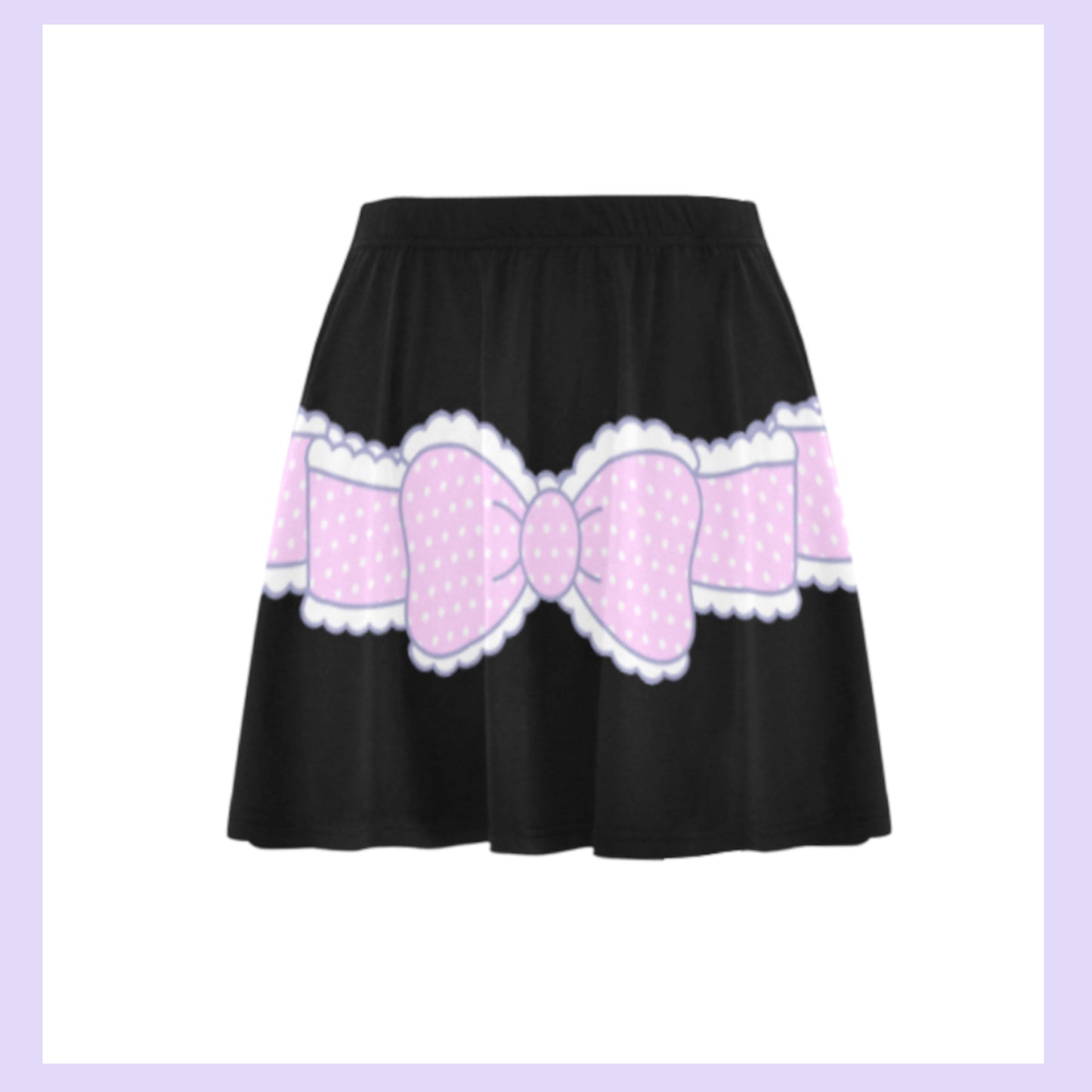 yume kawaii black unicorn skirt displayed on a clean background