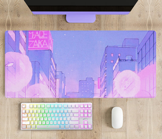 Cute and colorful desk mat perfect for kawaii-themed workspaces or gaming setup