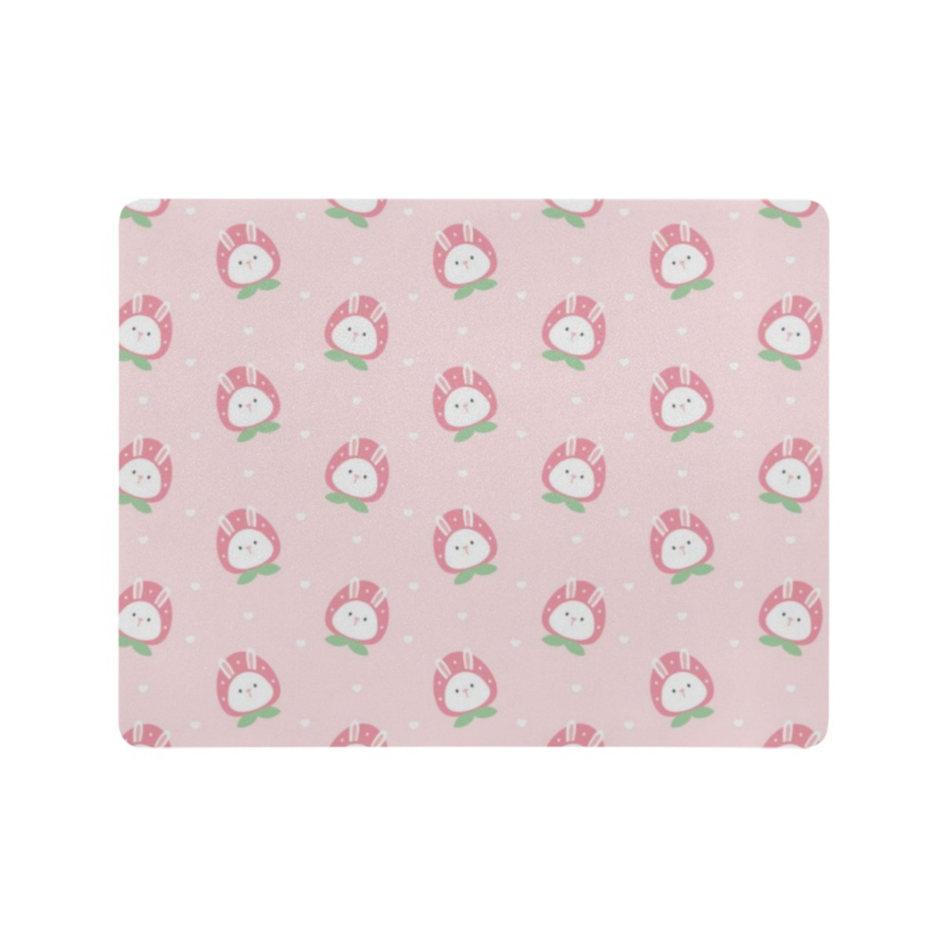 Pastel kawaii desk mat with charming motifs and cozy aesthetic