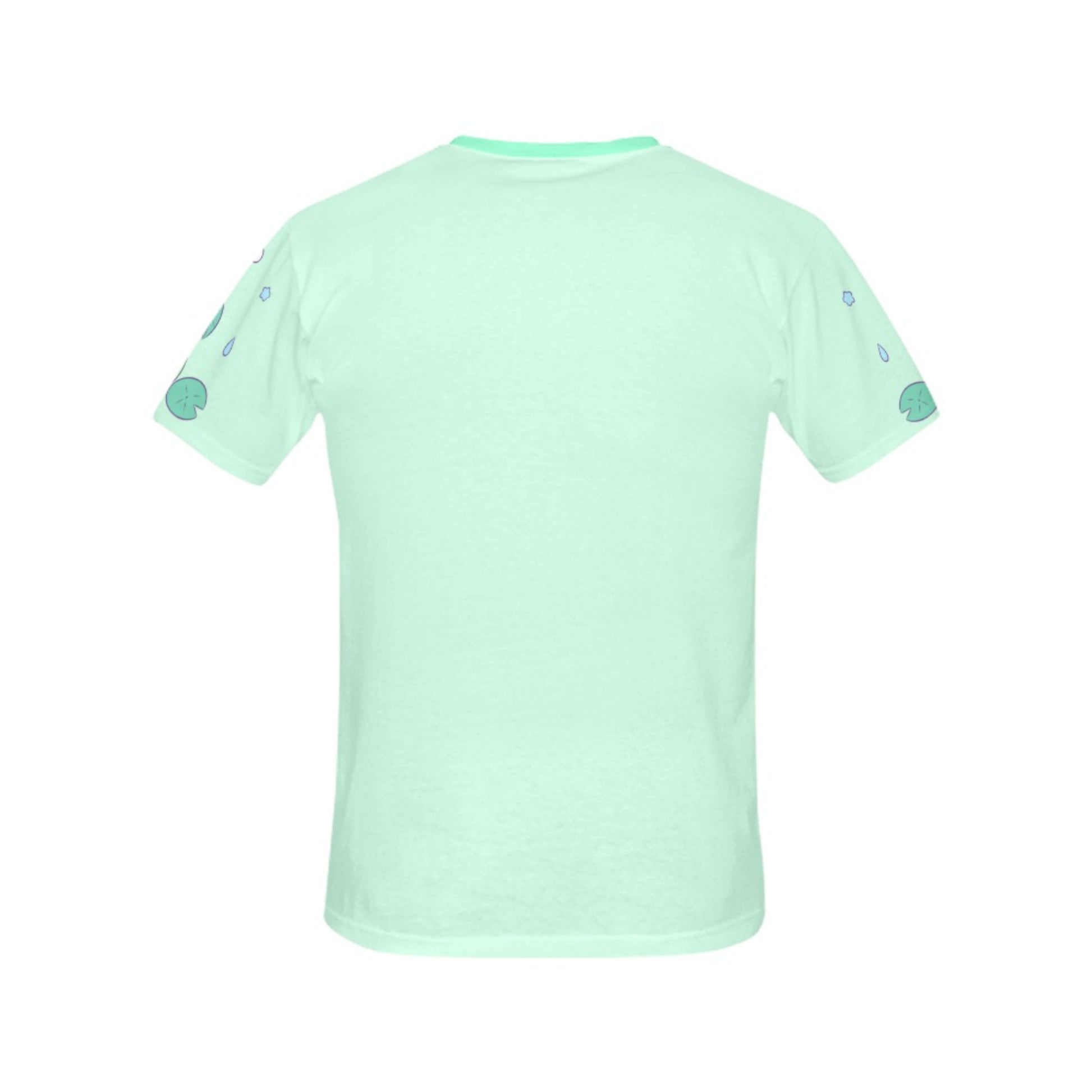 Yami kawaii t-shirt with chibi print on white background.