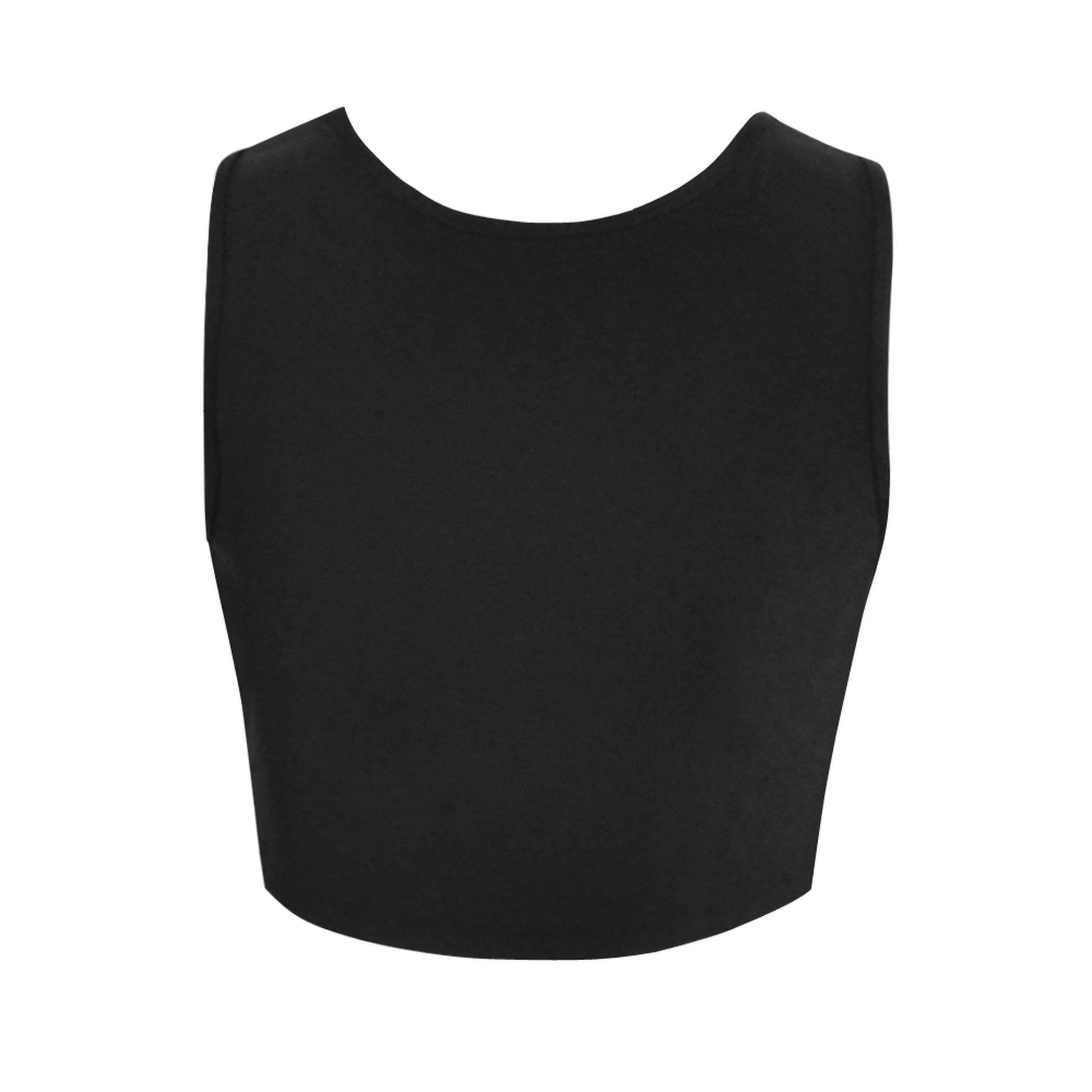 Back Pastel goth crop top with Ouija board design on white background.