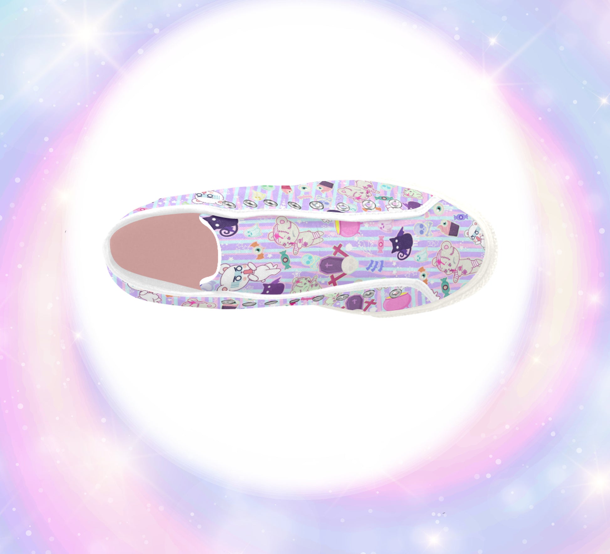 Halloween Yami Kawaii shoes  displayed on a white background
