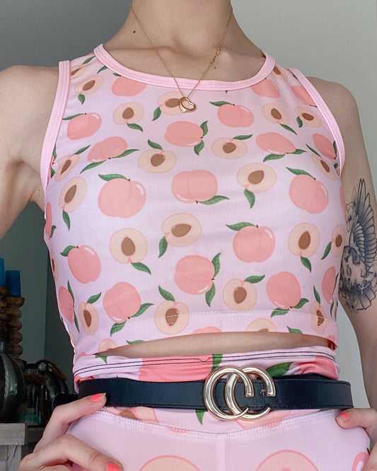Happy girl dressed  in pastel kawaii crop top