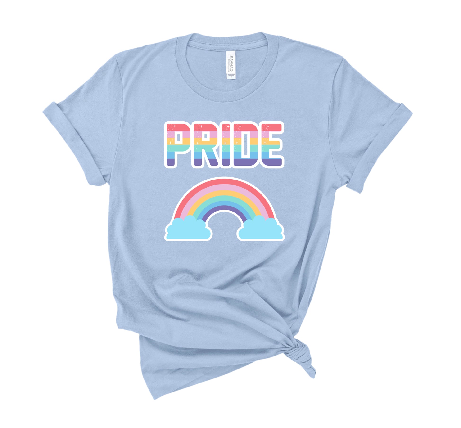 LGBT_Kawaii_pride_cute_shirt_blue on white background