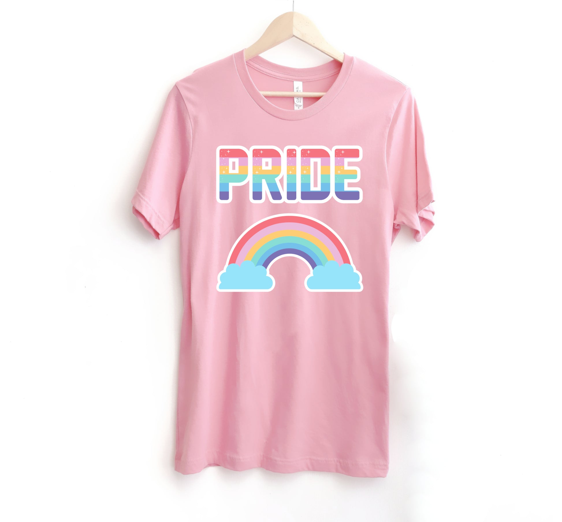 LGBT_Kawaii_pride_cute_shirt_pink on white background