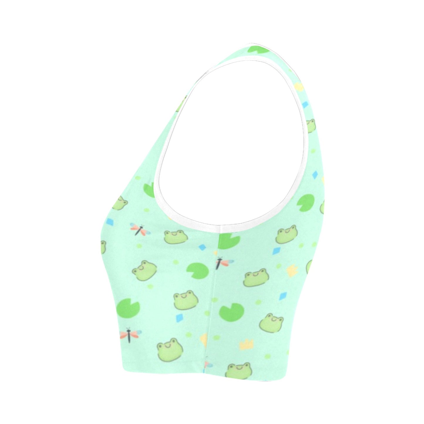 mint kawaii croptop displayed on clean white background
