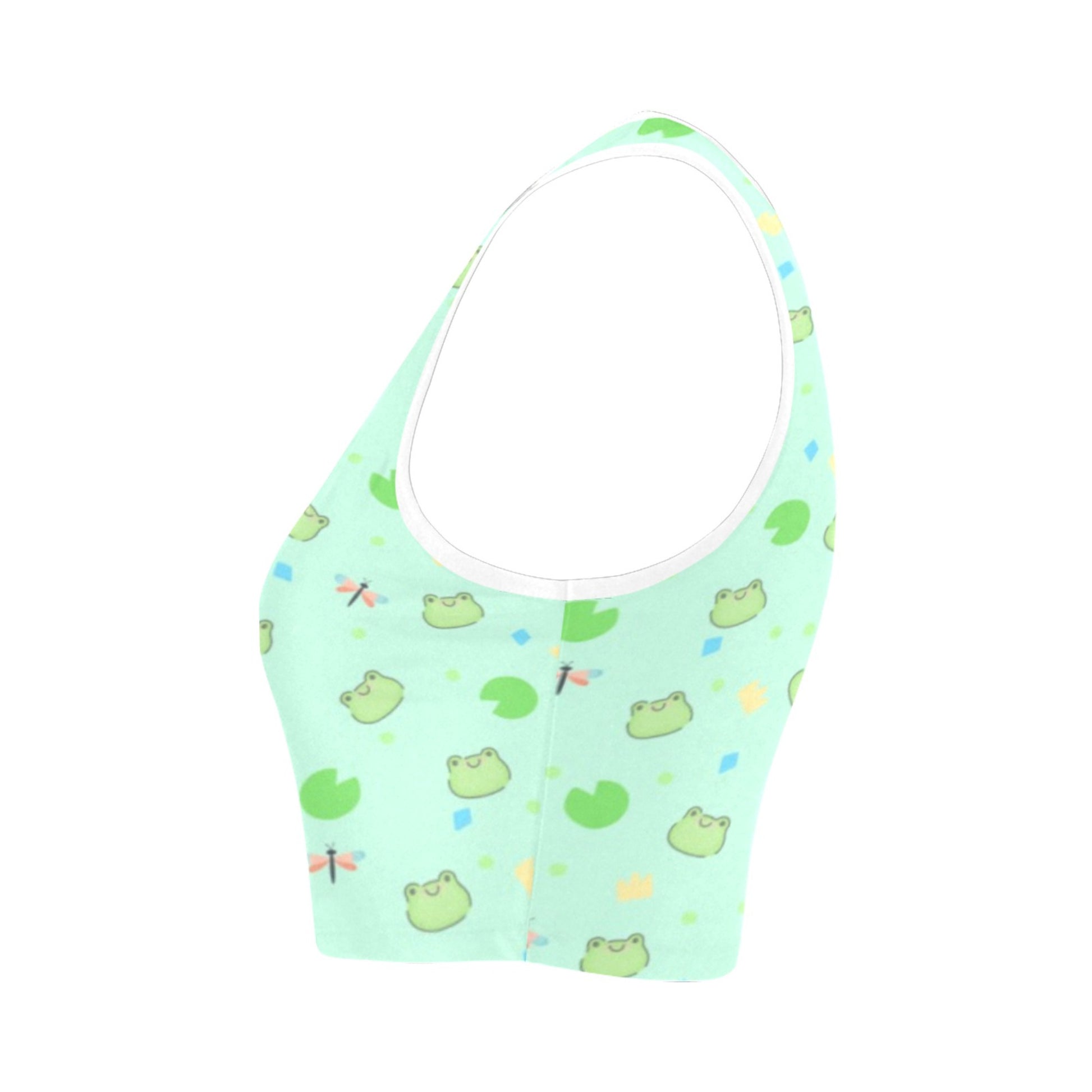 mint kawaii croptop displayed on clean white background