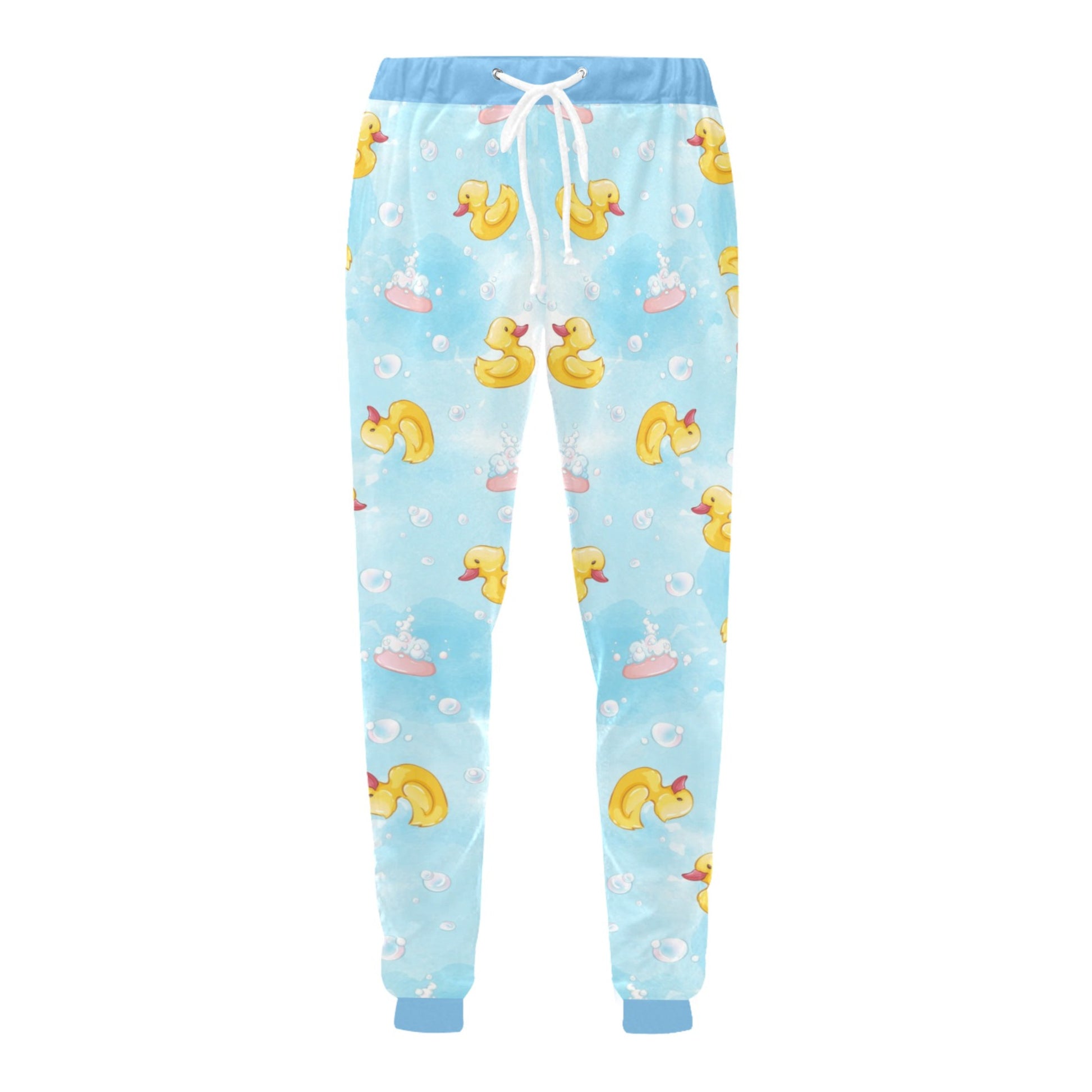 Pastel Goth Yami Kawaii Baby Duck Unisex Jogger Pants displayed on a white background