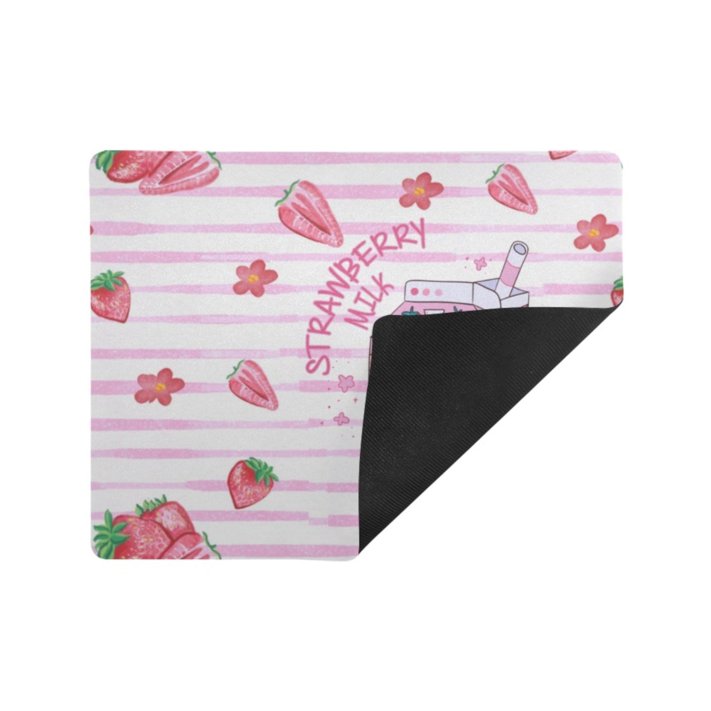 Pastel kawaii desk mat with charming motifs and cozy aesthetic