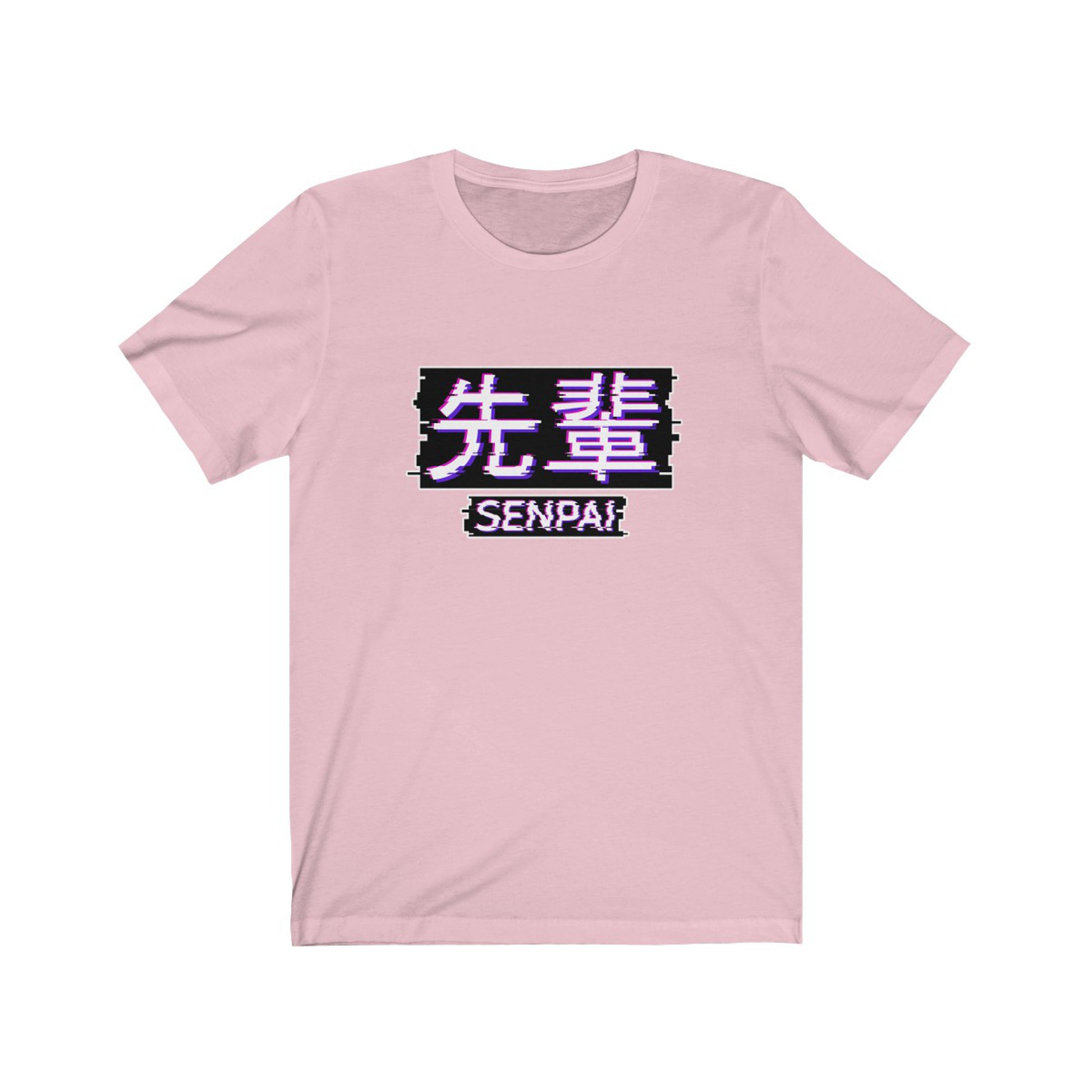 Senpai Pastel Goth Vaporwave glitch Anime Cosplay t-shirt displayed on a clean background