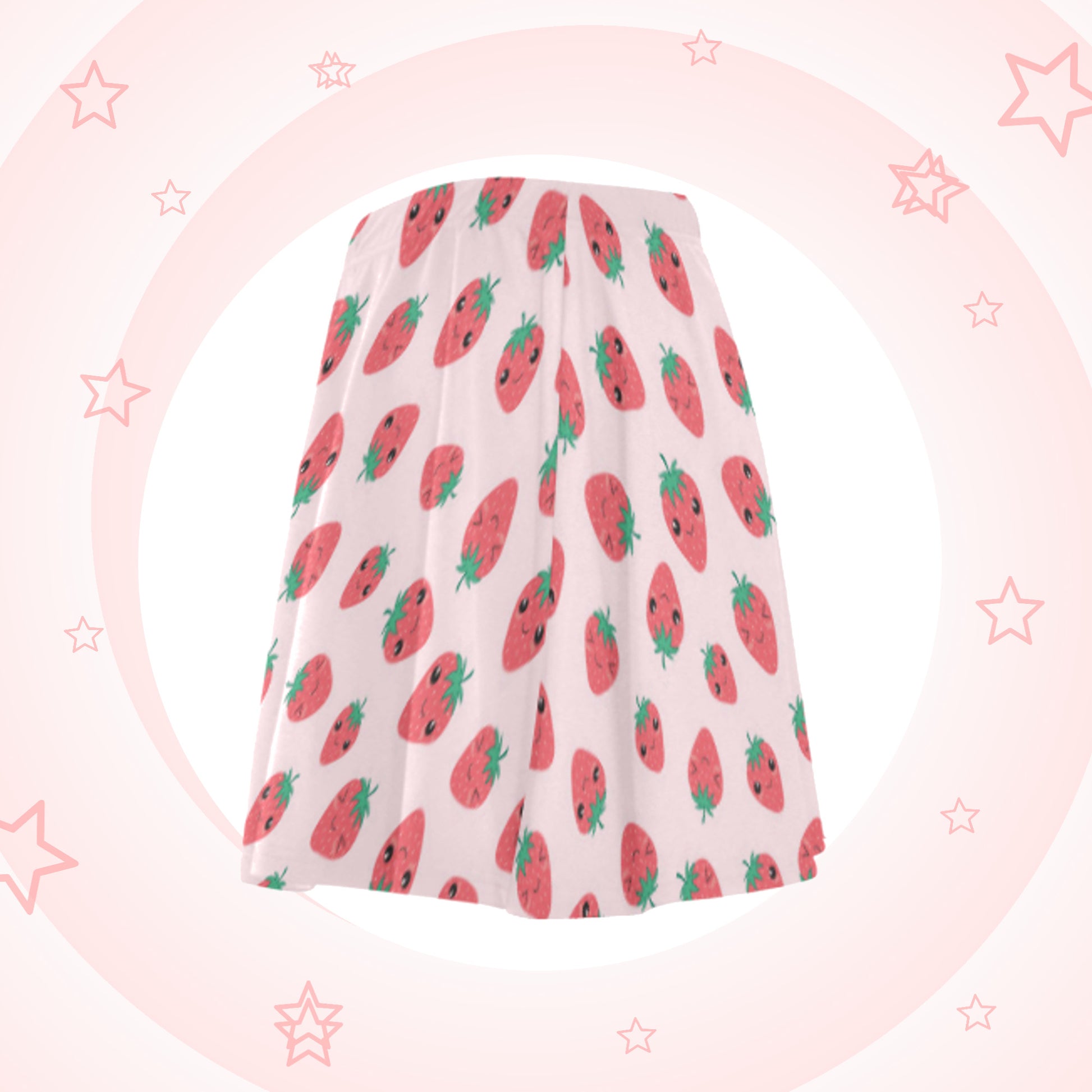 Pink pastel kawaii skirt  displayed on coloured  background