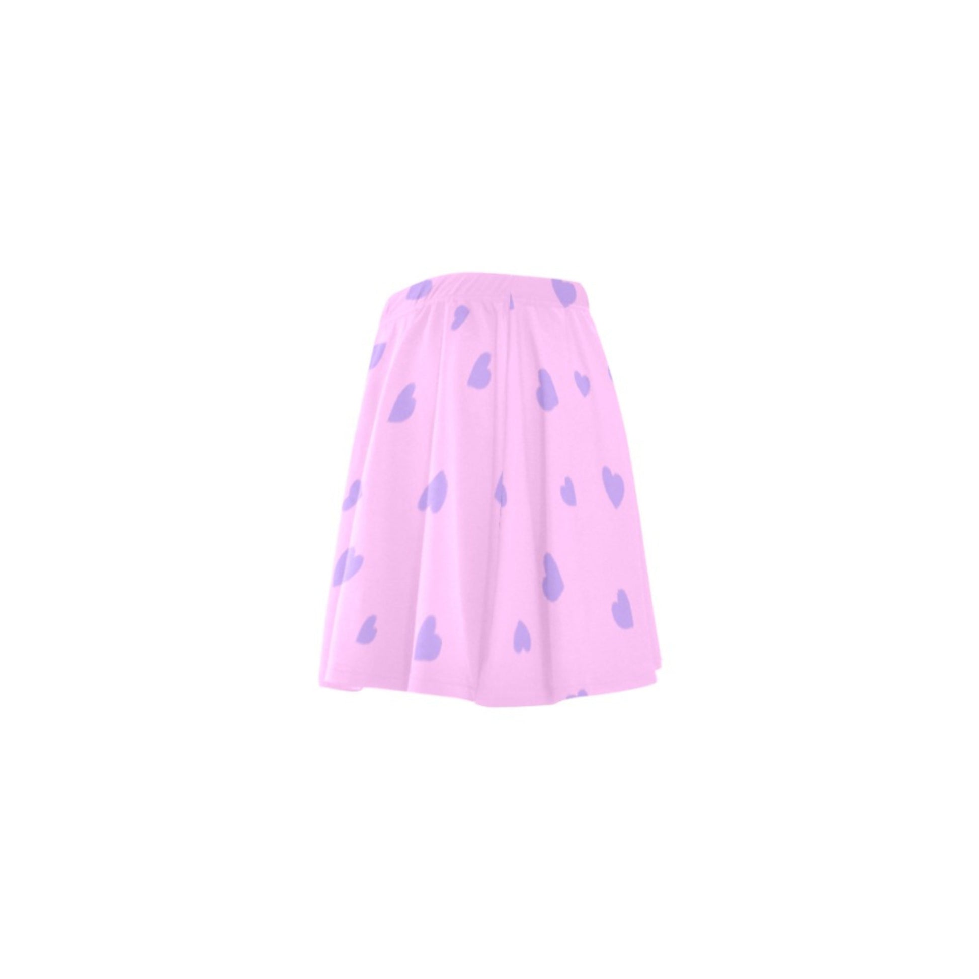 Pink and purple pastel kawaii skirt displayed on clean white background