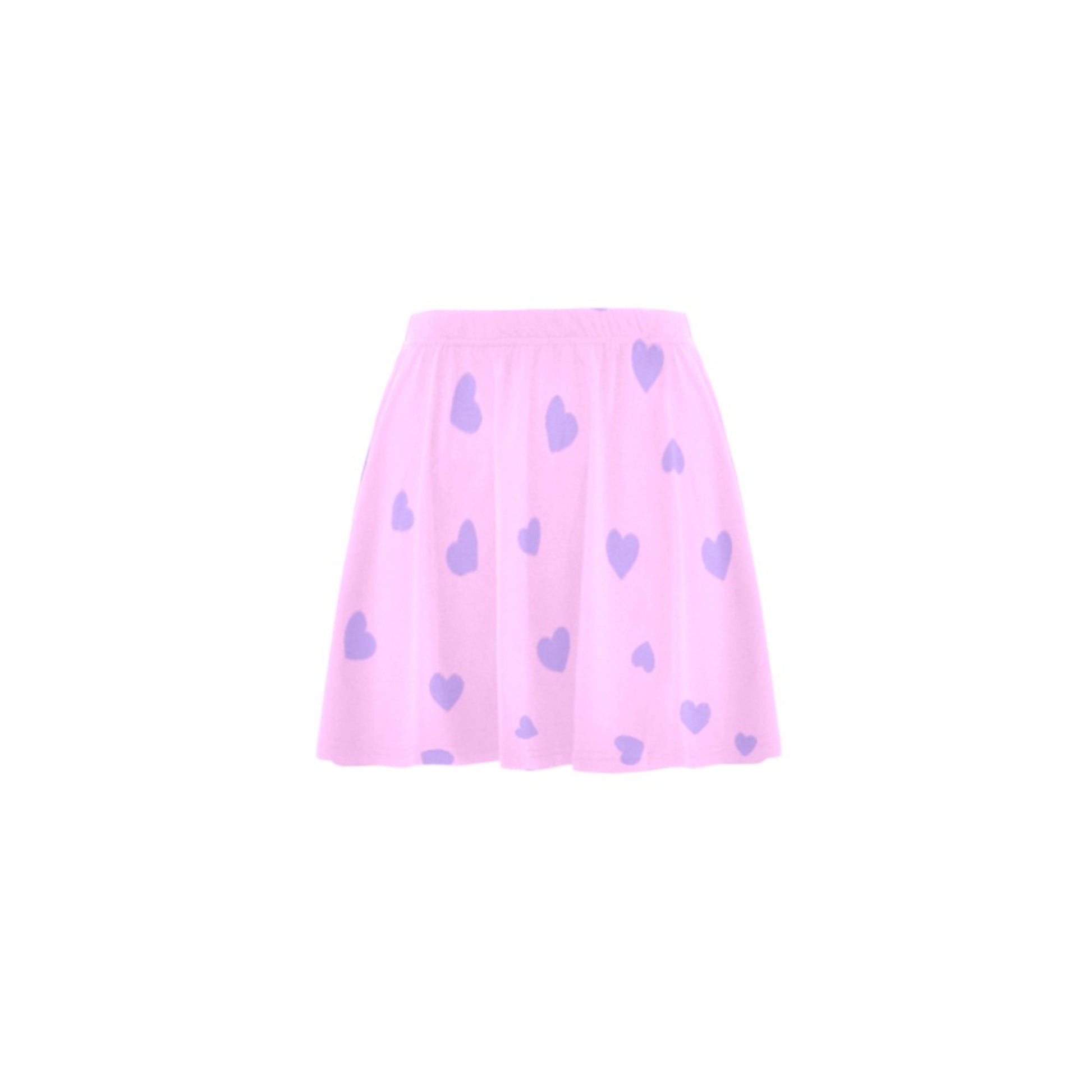 Pink and purple pastel kawaii skirt displayed on clean white background