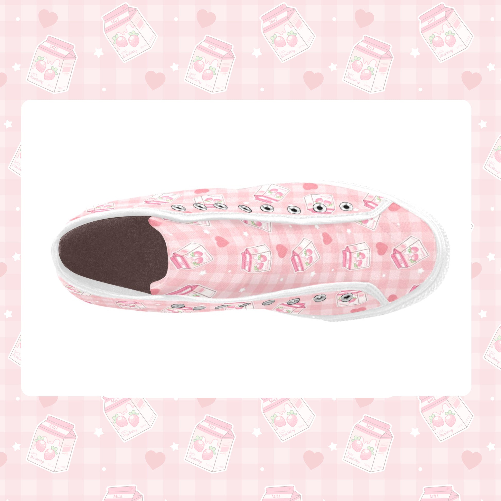 Close-up of cute pastel-colored shoes with decorative elements, displayed on a smooth white surface