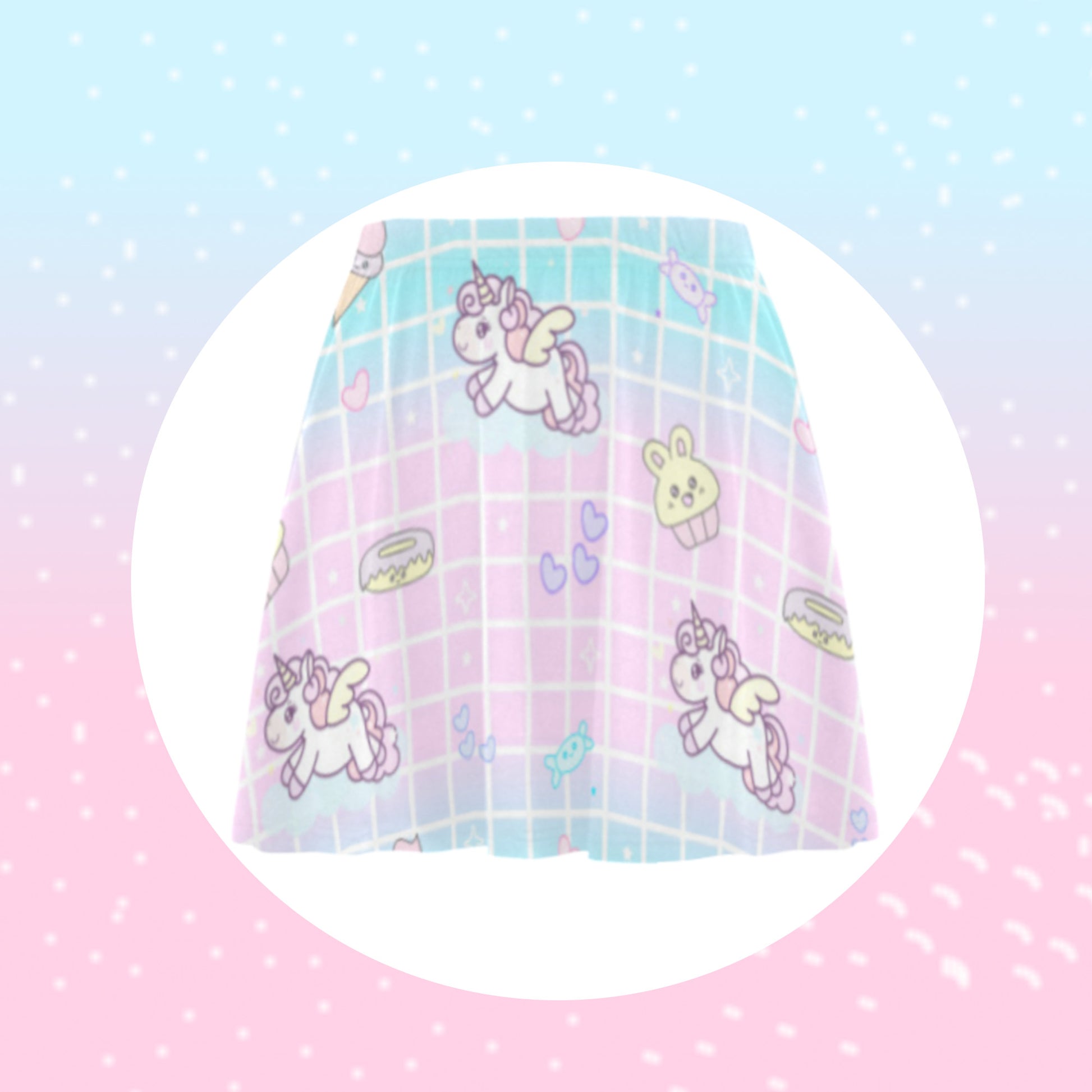  pastel kawaii t-shirt displayed on clean  background.