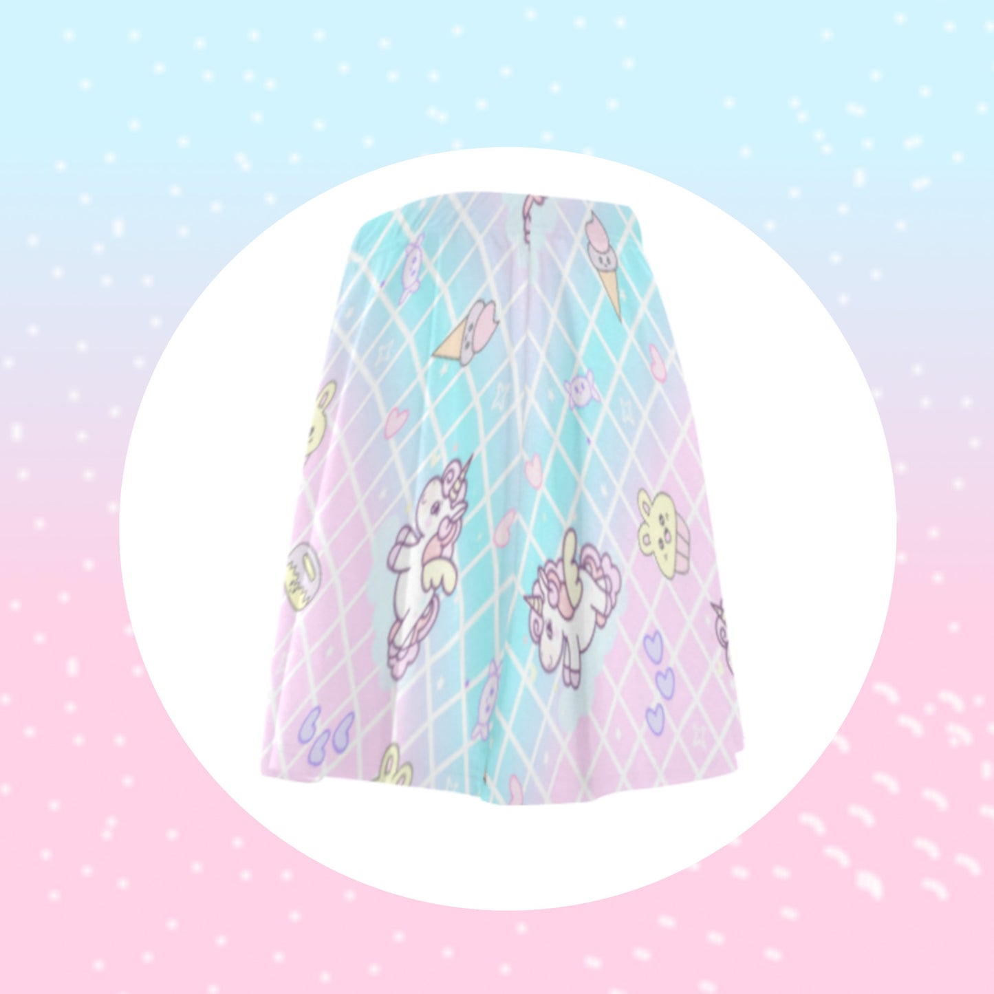  pastel fairy kei skirt  displayed on clean background.