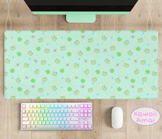 Cute and colorful desk mat perfect for kawaii-themed workspaces or gaming setups