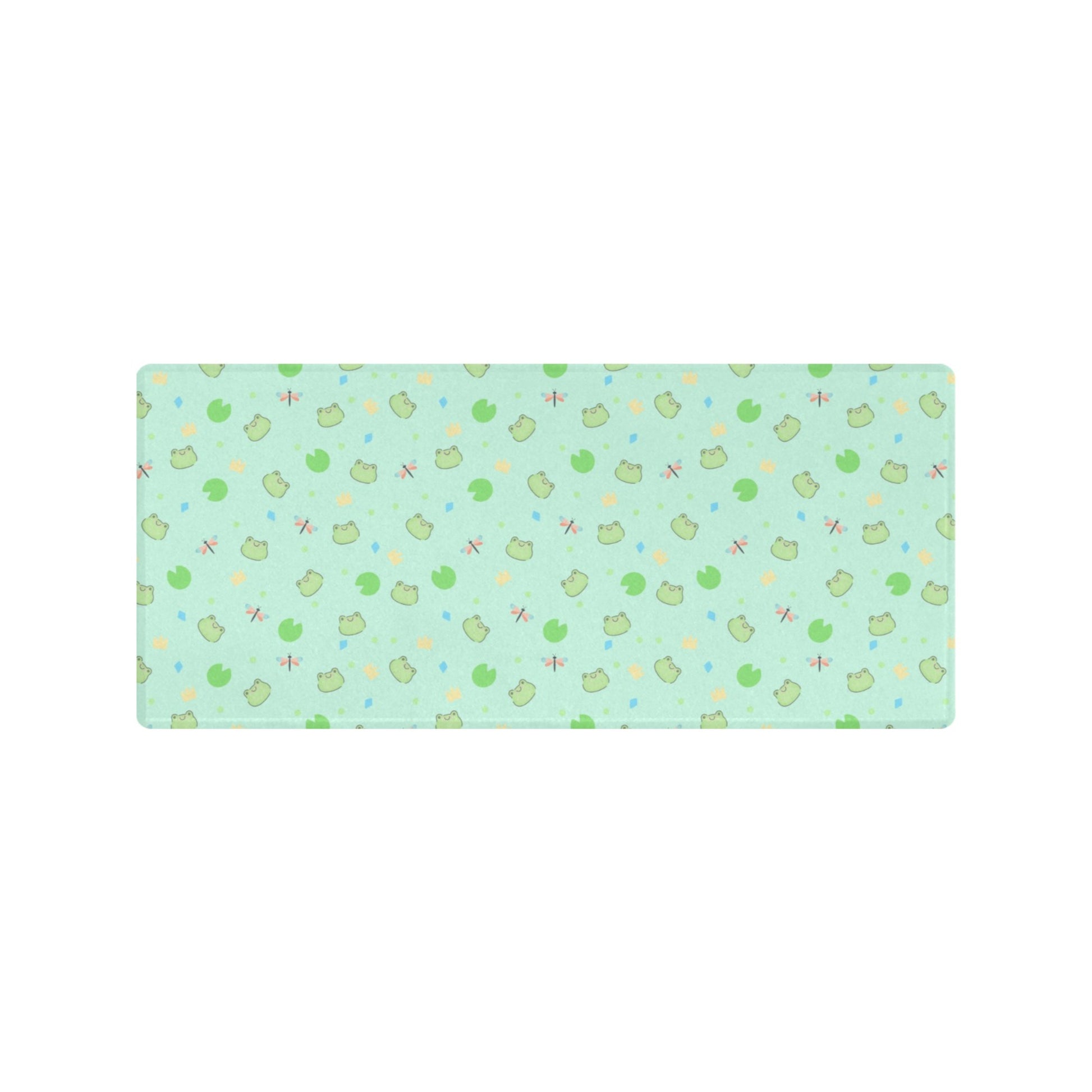 Cute and colorful desk mat perfect for kawaii-themed workspaces or gaming setups displayed on white background