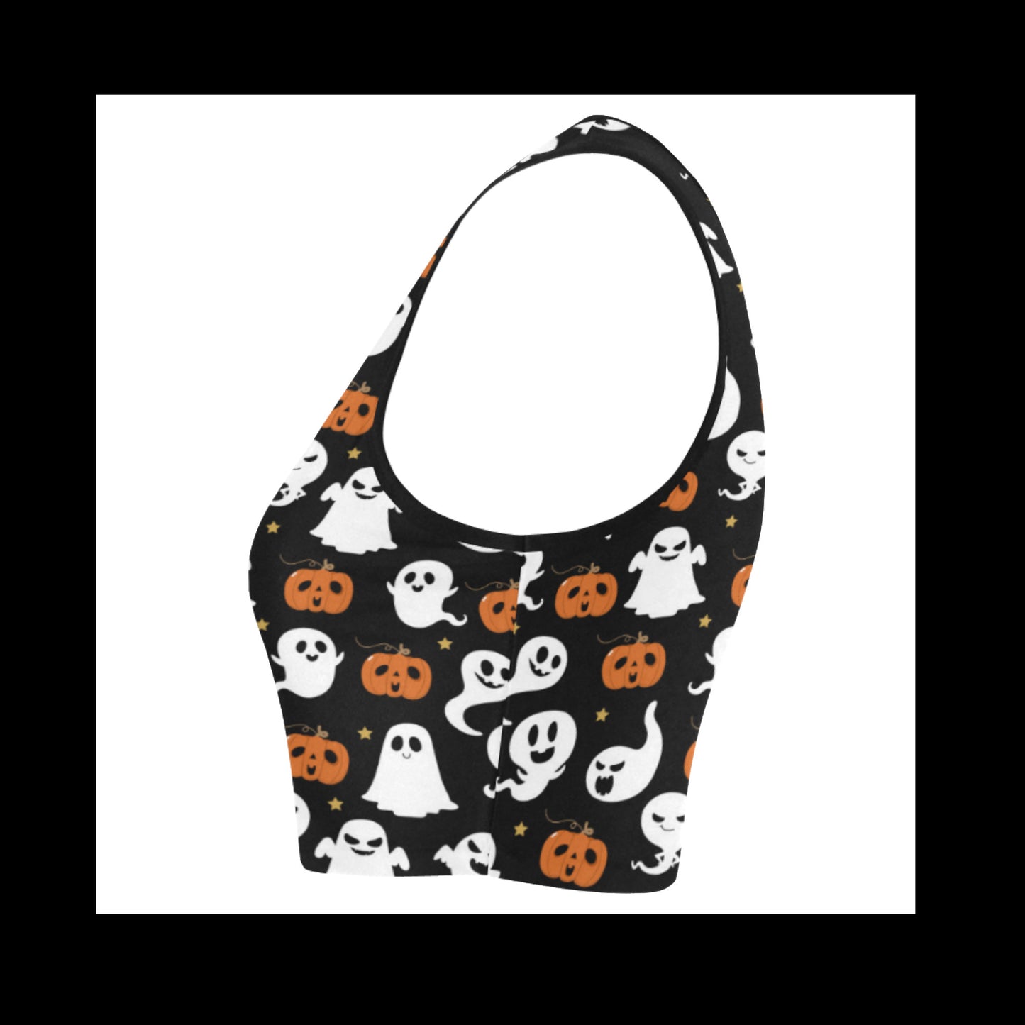 Spooky Halloween crop top Pastel goth Kawaii Clothing Halloween Yami kawaii Pumpkin and Ghost D2305321