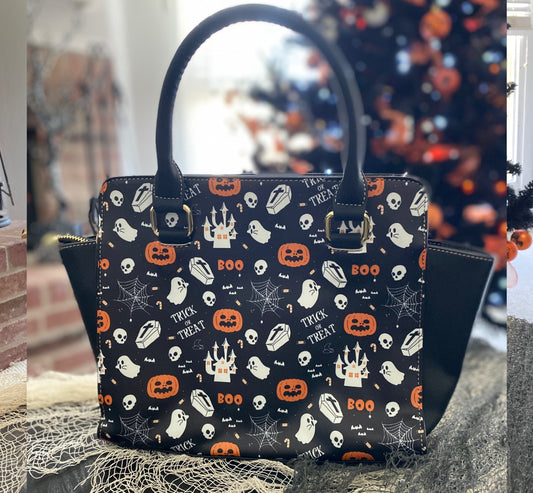 Halloween Pastel Goth Purse Black Gothic Handbag Spooky Halloween Shoulder Bag D2380802