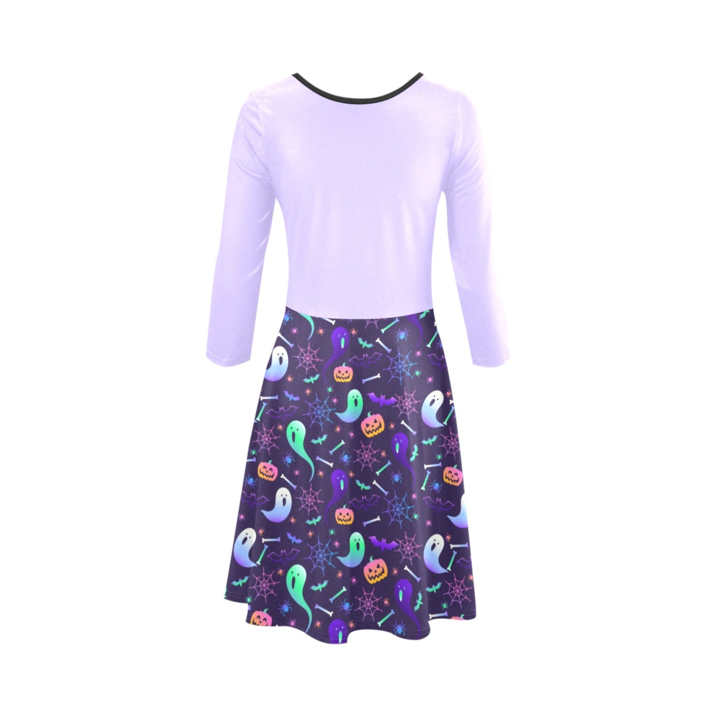 Halloween Kawaii Cute Dress Kawaii Pastel Clothing Halloween Yami Kawaii Purple Ghosts Skater Dress D2305924