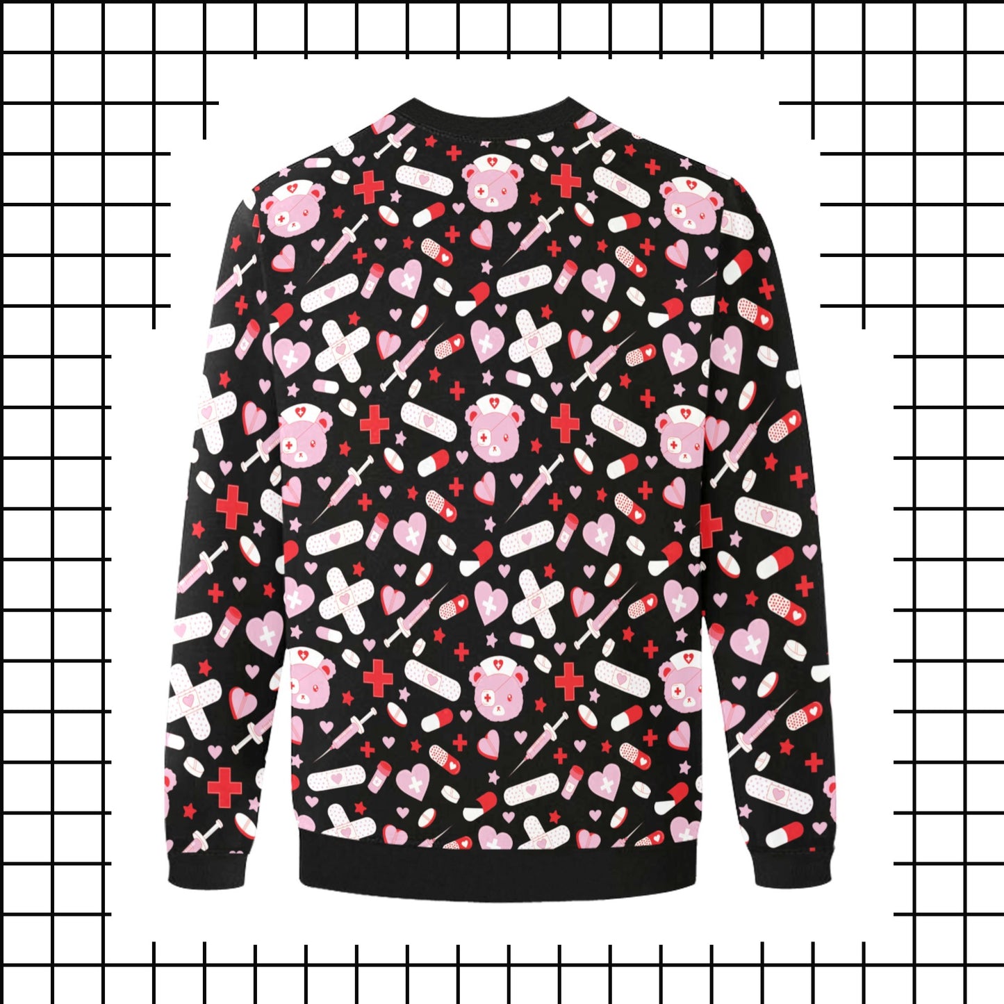 Menhera Yami Kawaii Black Swetshirt Kawaii Pastel clothing Pastel Goth Outfit Menhera kei Creepy cute D2144776