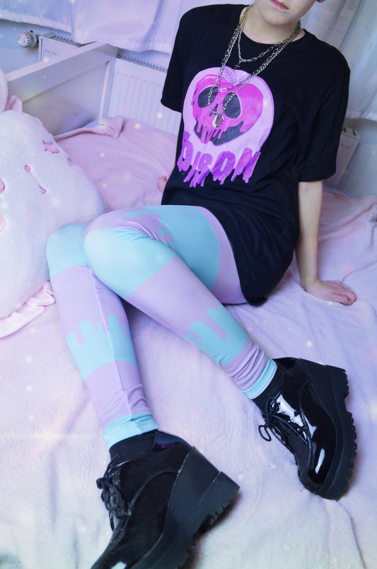 Pastel Goth Leggings A Perfect Blend of Cute and Creepy 
