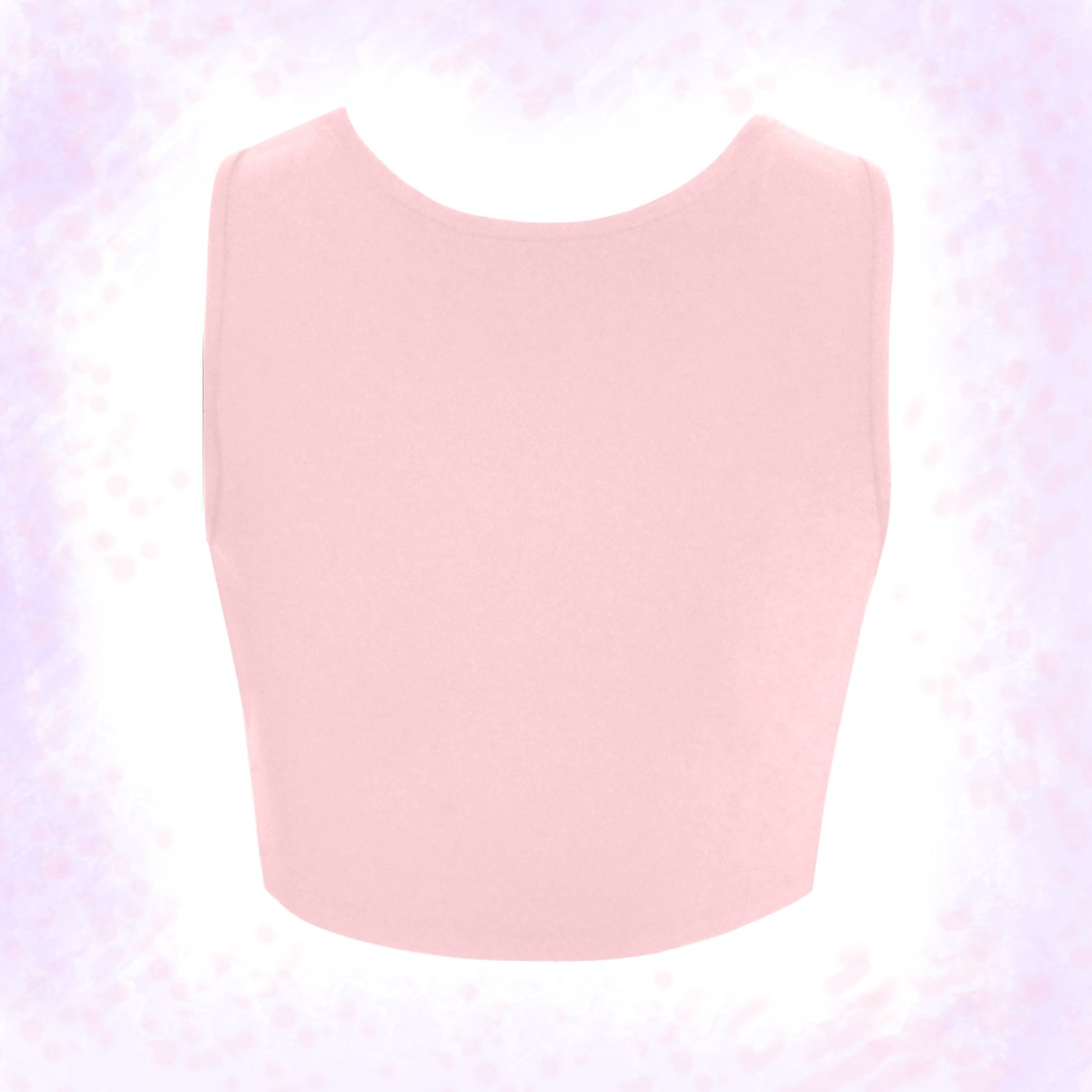 Yume Kawaii Strawberry Milk Pink Crop Top displayed on  coloured background