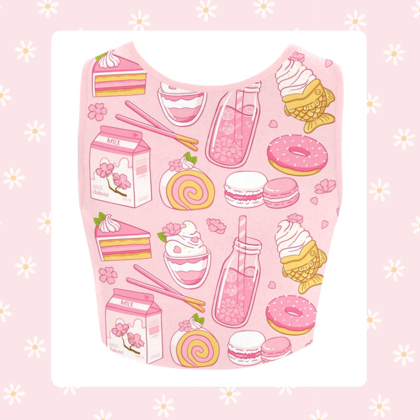 Kawaii Clothing Fairy Kei Crop Top Yume Kawaii Pink Sakura Crop Top Kawaii Outfit D2447697