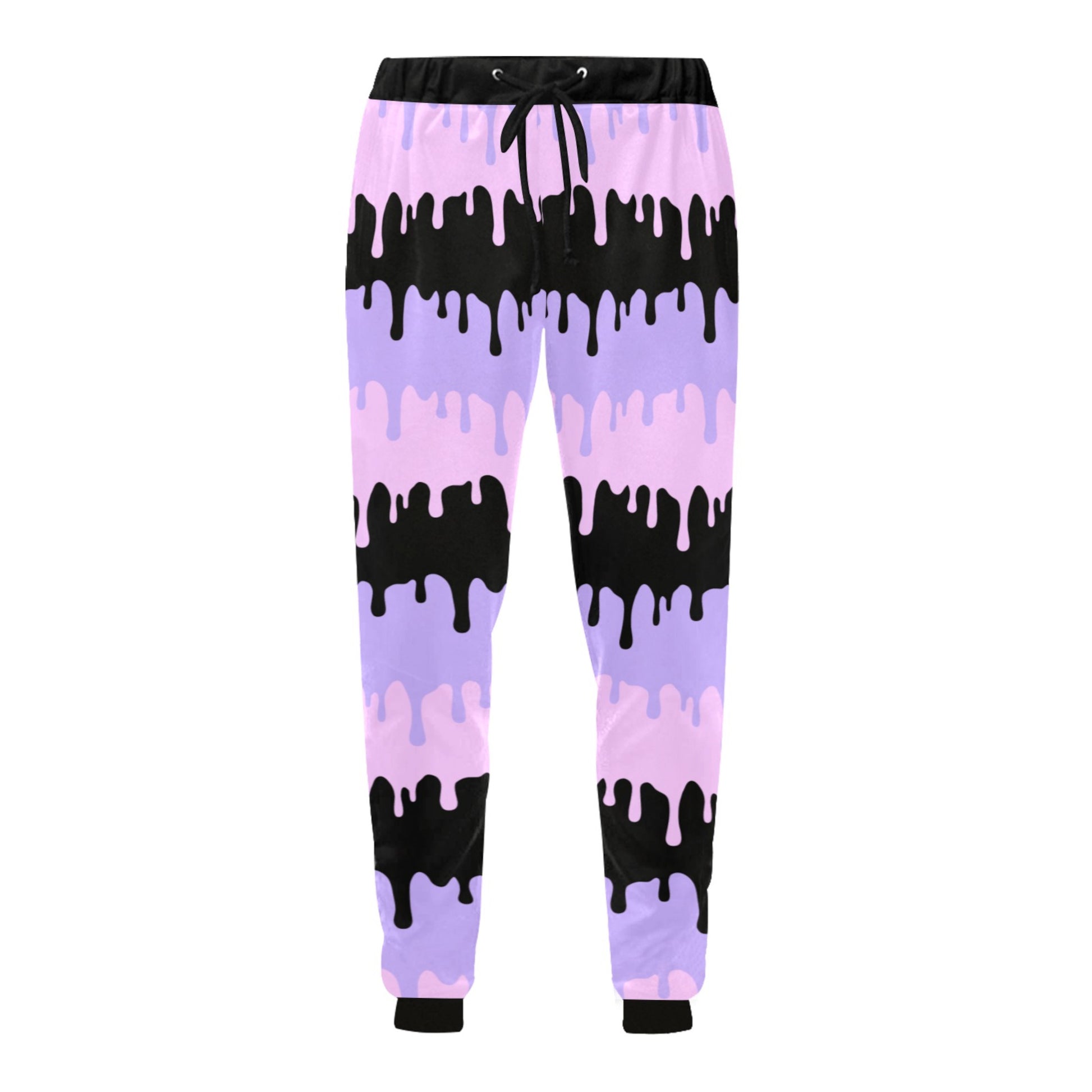 spooky melted pastel goth jogger displayed on clean white background.