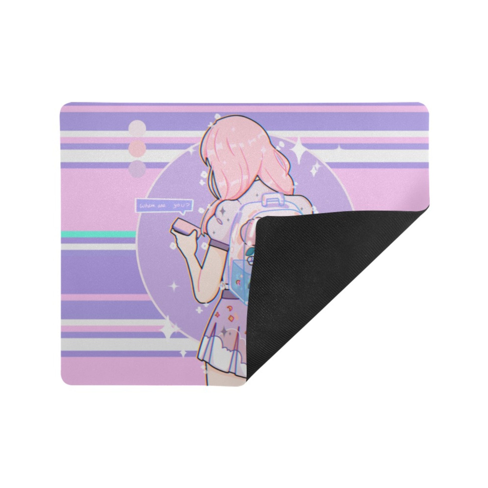 Cute and colorful desk mat perfect for kawaii-themed workspaces or gaming setups